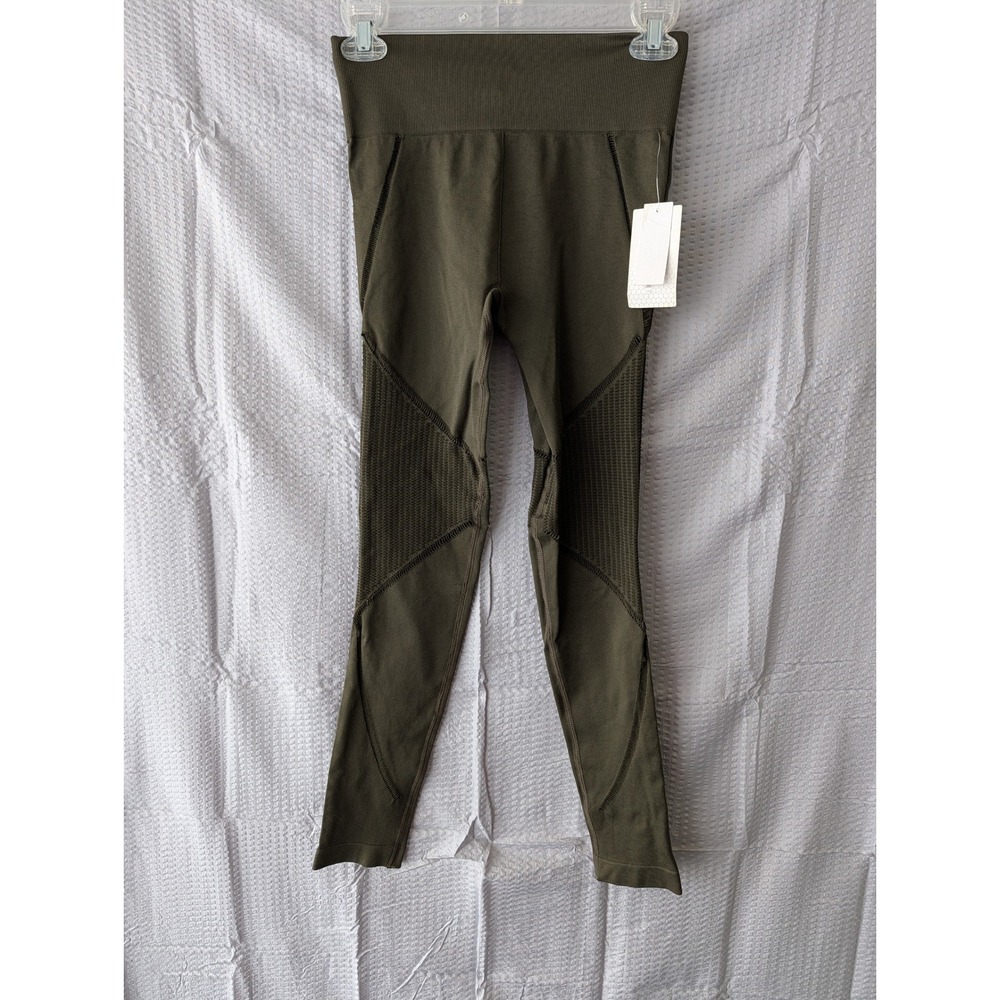 Fashion Nova Block Me Active Leggings Infinity Seamless Olive Green AT7914P S/M